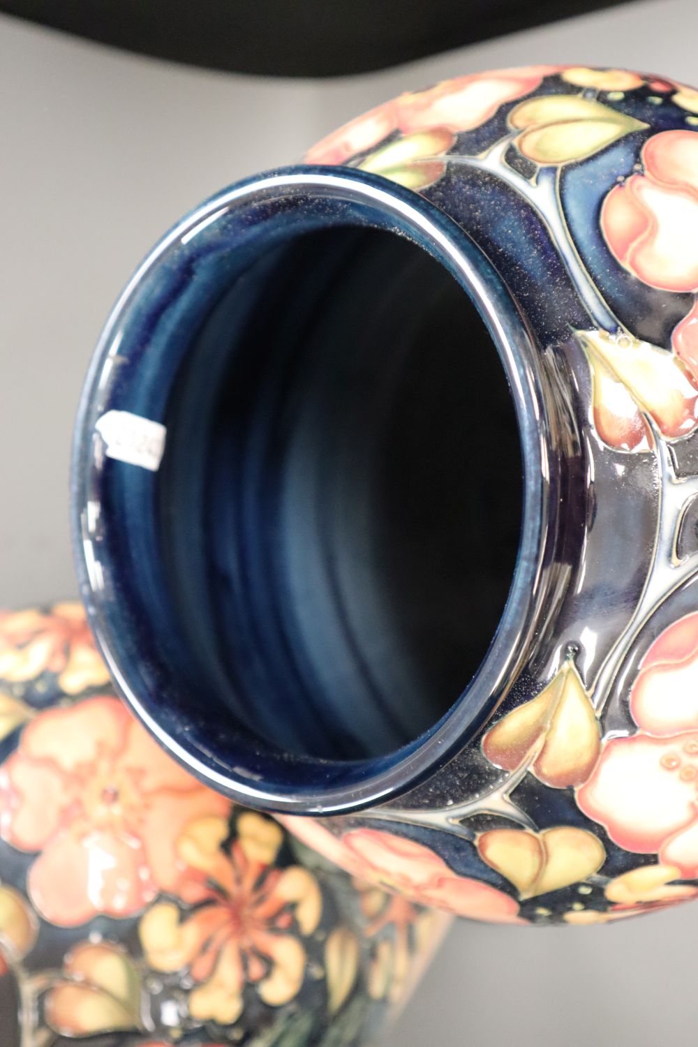 A pair of large Moorcroft Oberon pattern baluster vases, c.1995-7, 43cm high